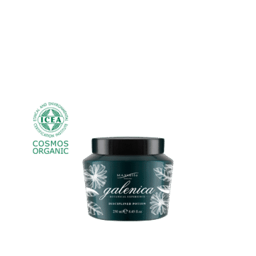 Kaukė garbanotiems, sausiems plaukams Maxxelle Galenica DISCIPLINED POTION 250 ml ir 500 ml