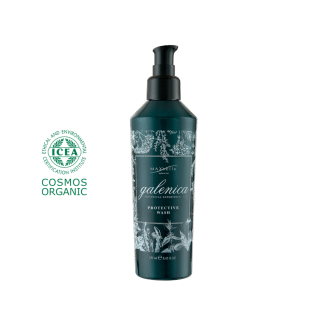 Šampūnas dažytiems, po cheminio apdorojimo ar tiesinimo plaukams Galenica PROTECTIVE WASH 250 ml ir 1 l